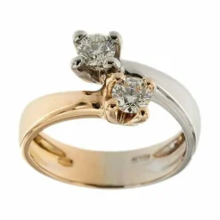 Bague 2 ors et diamants
