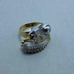 Bague 2 ors et diamants