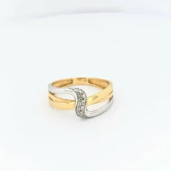 Bague 2 ors et diamants