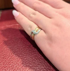 Bague 2 ors et diamants