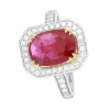 Bague 2 Ors Rubis Diamants