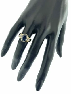 Bague 2 ors saphir 2.85ct et diamants certificat IGI