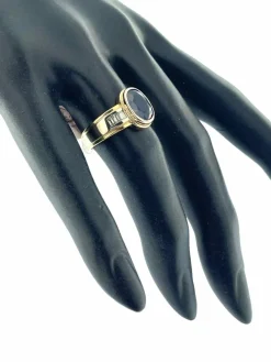 Bague 2 ors saphir 2.85ct et diamants certificat IGI
