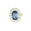 Bague 2 ors saphir 5.54cts diamants