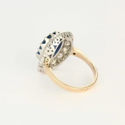 Bague 2 ors saphir 5.54cts diamants