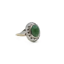 Bague 2 Ors Turquoise verte