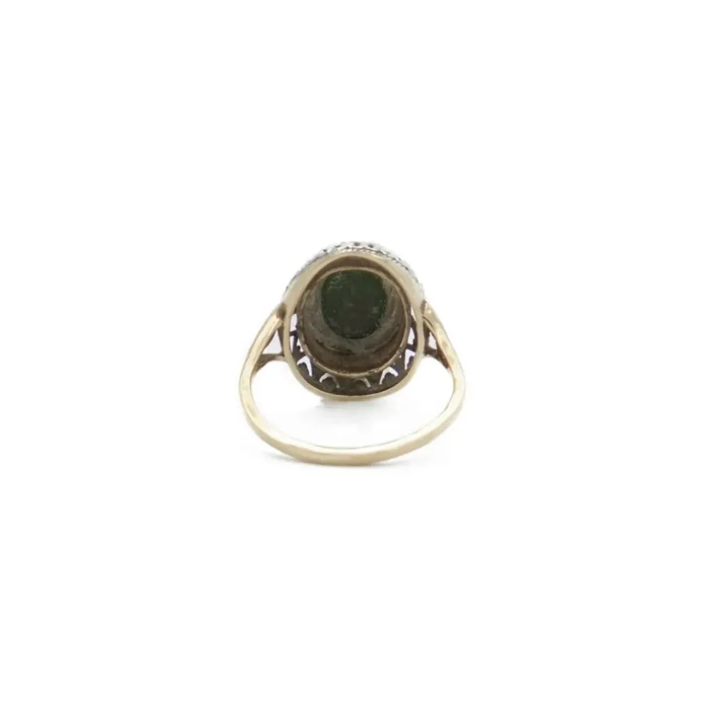 Bague 2 Ors Turquoise verte