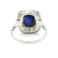 Bague - Platine, Diamants & Saphir