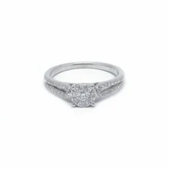 Bague - platine et diamants