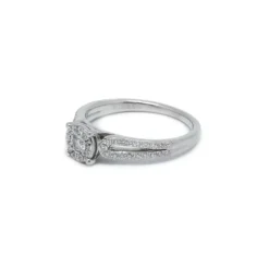 Bague - platine et diamants