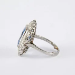 Bague 1930 Saphir Diamants