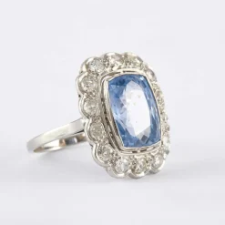 Bague 1930 Saphir Diamants