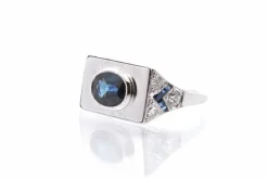 Bague saphir et diamants
