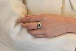 Bague saphir et diamants