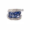 Bague 6 saphirs et diamants