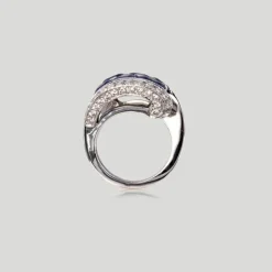 Bague 6 saphirs et diamants