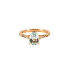 Bague Aigue marine & diamants