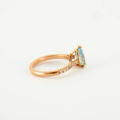 Bague Aigue marine & diamants