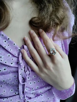 Bague aigue-marine
