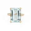 Bague Aigue-Marine 16 carats Or Jaune Vintage