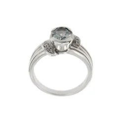 Bague aigue-marine diamants