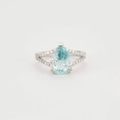 Bague Aigue-Marine Diamants