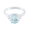 Bague Aigue-marine Diamants baguette