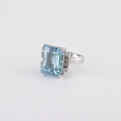 Bague Aigue-Marine Diamants