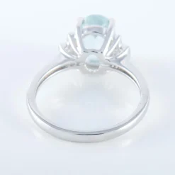 Bague Aigue-marine Diamants baguette