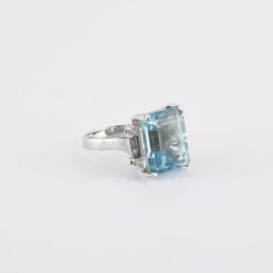Bague Aigue-Marine Diamants