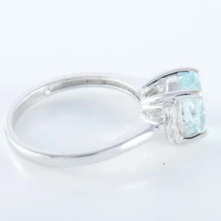 Bague Aigue-marine Diamants baguette