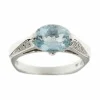 Bague aigue-marine et diamant