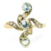 Bague Aigues-marines, diamants