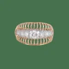Bague ajourée bicolore Diamants