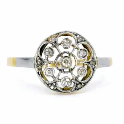 Bague ajourée diamants