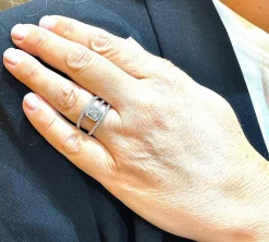 Bague ajourée illusion Diamants