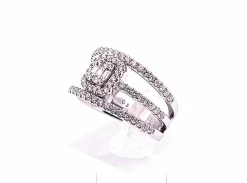 Bague ajourée illusion Diamants