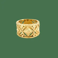 BAGUE AJOURÉE OR JAUNE.