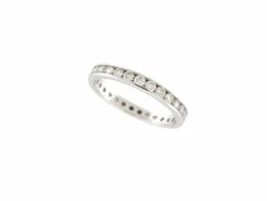 bague alliance americaine t 54 34 diamants 1.1ct or blanc 18k en