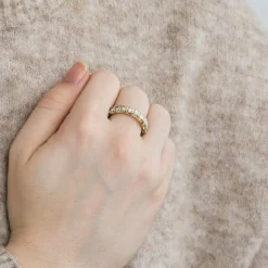 BAGUE ALLIANCE AMERICAINE OR JAUNE