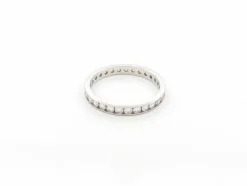 bague alliance americaine t 54 34 diamants 1.1ct or blanc 18k en