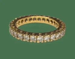 Bague alliance américaine or jaune diamants