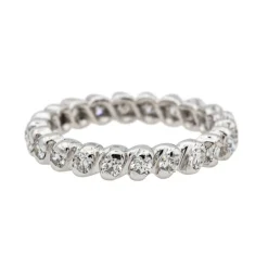 Bague Alliance américaine Or blanc Diamant