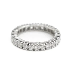 Bague Alliance américaine Or blanc Diamant