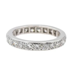 Bague Alliance américaine Platine Diamant