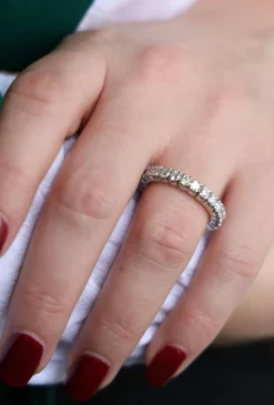 Bague Alliance américaine Or blanc Diamant