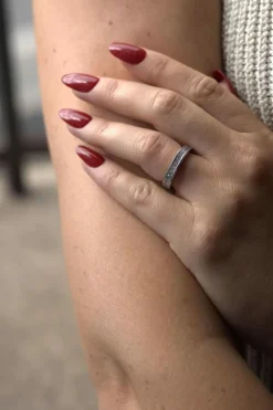 Bague Alliance américaine or blanc Diamant
