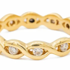 Bague Alliance américaine Or jaune Diamant