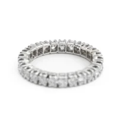 Bague Alliance américaine Or blanc Diamant