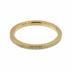 Bague alliance américaine or jaune diamants